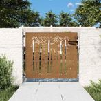 vidaXL Poort 85x100 cm bamboe-ontwerp cortenstaal, Verzenden, Nieuw