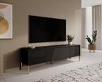 TV-Meubel zwart 190x40x53 4 deuren, Huis en Inrichting, Nieuw, 150 tot 200 cm, Overige materialen, 25 tot 50 cm