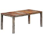 vidaXL Eettafel 180x90x76 cm massief sheeshamhout grijs, Verzenden