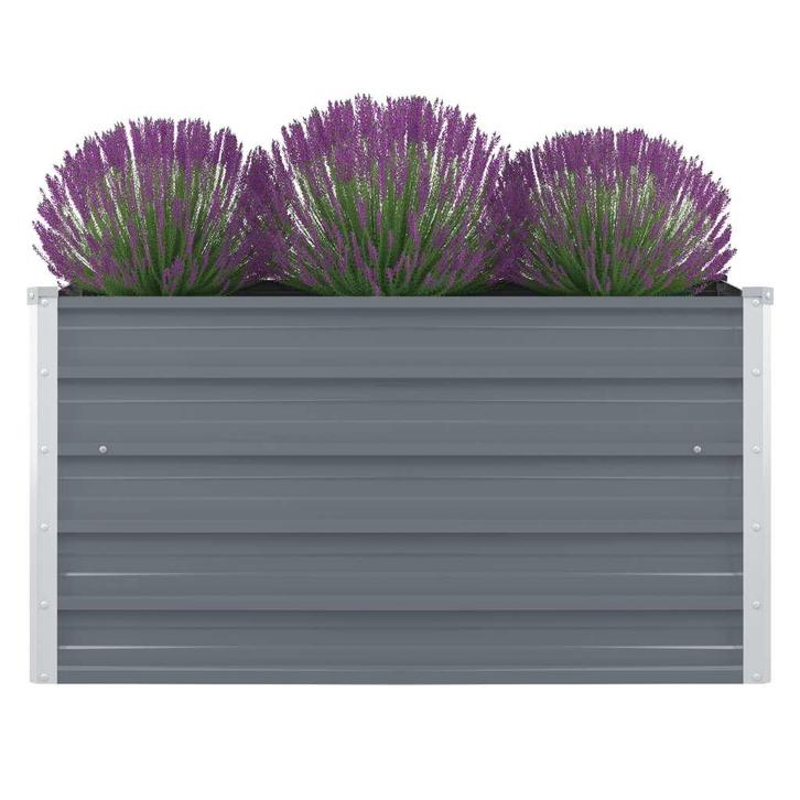 vidaXL Plantenbak verhoogd 100x100x45 cm gegalvaniseerd, Tuin en Terras, Bloempotten, Nieuw, Verzenden