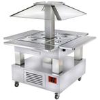 Ilot buffet chauffant, bain marie, 4x GN1/1-150 (Bois, Articles professionnels, Verzenden, Neuf, dans son emballage, Autres types