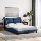 vidaXL Bedframe zonder matras 120x200 cm stof blauw, Verzenden, Nieuw