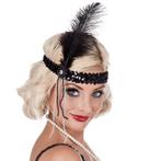 Zwarte Hoofdband Flapper Veer, Verzenden, Nieuw