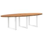 vidaXL Eettafel 280x120x74 cm ovaal massief eikenhout, Huis en Inrichting, Tafels | Eettafels, Verzenden, Nieuw