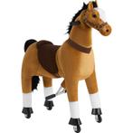 tectake Hobbelpaard op wielen, pluche, realistisch ontwerp -, Verzenden