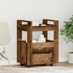 vidaXL Keuken Trolley Oude Hout 60x45x80 cm Bewerkt Hout, Huis en Inrichting, Keuken | Keukenbenodigdheden, Verzenden, Nieuw