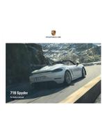 2020 PORSCHE 718 SPYDER HARDCOVER BROCHURE ENGELS, Livres