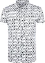Dstrezzed Hemd Wit Print maat M Heren, Kleding | Heren, Verzenden, Dstrezzed, Zwart, Nieuw