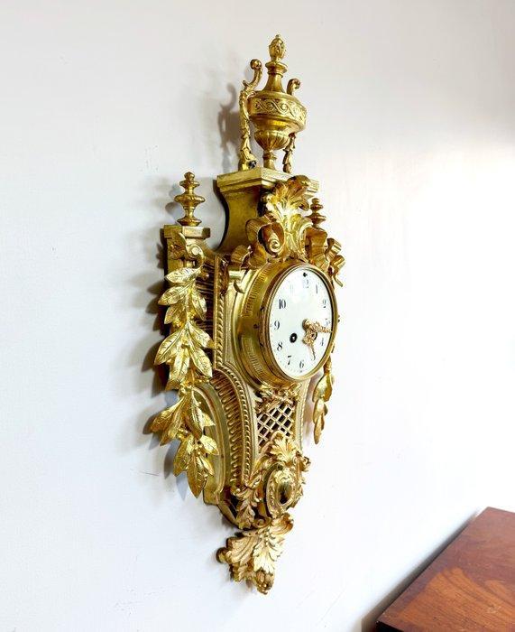 Cartel klok - - Verguld messing - 1850-1900, Antiek en Kunst, Antiek | Klokken