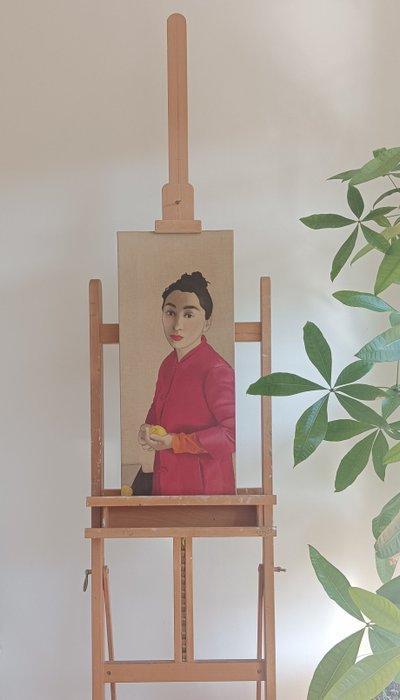Paula Leiva Granger - Autorretrato con limones, Antiek en Kunst, Kunst | Schilderijen | Modern