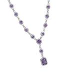 Sans prix de réserve - Collier Plaqué or Améthyste - Topaze, Handtassen en Accessoires, Kettingen, Nieuw