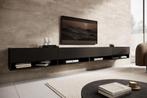 Meubella TV-Meubel Asino mat Zwart 280cm hangend zwevend, Nieuw, Overige materialen, Minder dan 100 cm, 25 tot 50 cm