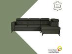 Leren hoekbank Nova - 2,5 zits + longchair, Ophalen of Verzenden