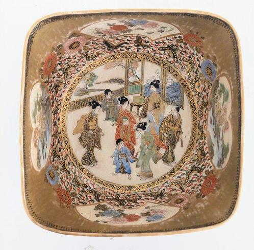 Coupe (1) - Satsuma - Faïence - Geisha - Marked Gyokuzan, Antiquités & Art, Antiquités | Autres Antiquités