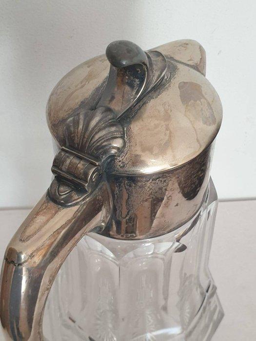 Kruik - Glas, Verzilverd, Antiek en Kunst, Curiosa en Brocante