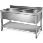Spoeltafel | ECO | RVS | 2 Spoelbakken (Midden) |, Zakelijke goederen, Horeca | Keukenapparatuur, Verzenden, Nieuw in verpakking
