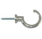 Schroefhaak Borst 50mm glans nikkel, Huis en Inrichting, Woonaccessoires | Kapstokken, Nieuw, Overige materialen