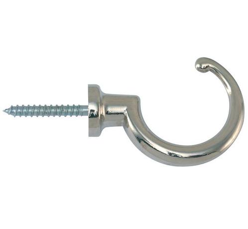 Schroefhaak Borst 50mm glans nikkel, Huis en Inrichting, Woonaccessoires | Kapstokken, Nieuw, Overige materialen