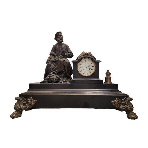 Figurale pendule Napoleon III stijl Marmer - 1850-1900, Antiek en Kunst, Antiek | Klokken