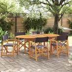 vidaXL Tuinstoelen 6 st inklapbaar stof donkergrijs, Tuin en Terras, Verzenden, Nieuw