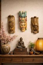 Trois masques du Sri Lanka - Sri Lanka (Sans prix de, Antiek en Kunst