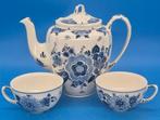 Royal Goedewaagen – Teekanne mit zwei Tassen – Blue Delft –, Antiek en Kunst