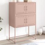 vidaXL Dressoir 68,5x38,5x107 cm staal roze, Huis en Inrichting, Kasten | Dressoirs, Verzenden, Nieuw