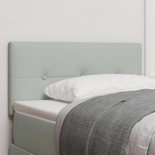 vidaXL Hoofdbord met Knopen - Lichtgrijs - 100 cm - Fluweel, Huis en Inrichting, Slaapkamer | Bedden, Nieuw, Verzenden
