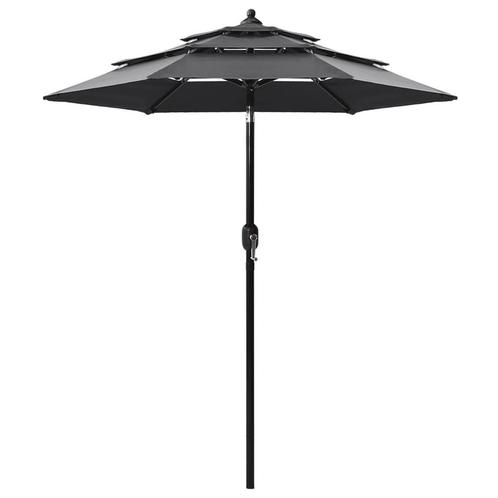 Parasol 2m Antraciet | Retour Deal | Ideaal voor terras -40%, Tuin en Terras, Parasols, 1 tot 2 meter, Kantelbaar, Nieuw, Stokparasol