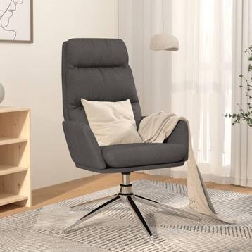 vidaXL Relaxstoel stof donkergrijs, Huis en Inrichting, Fauteuils, Verzenden, Nieuw
