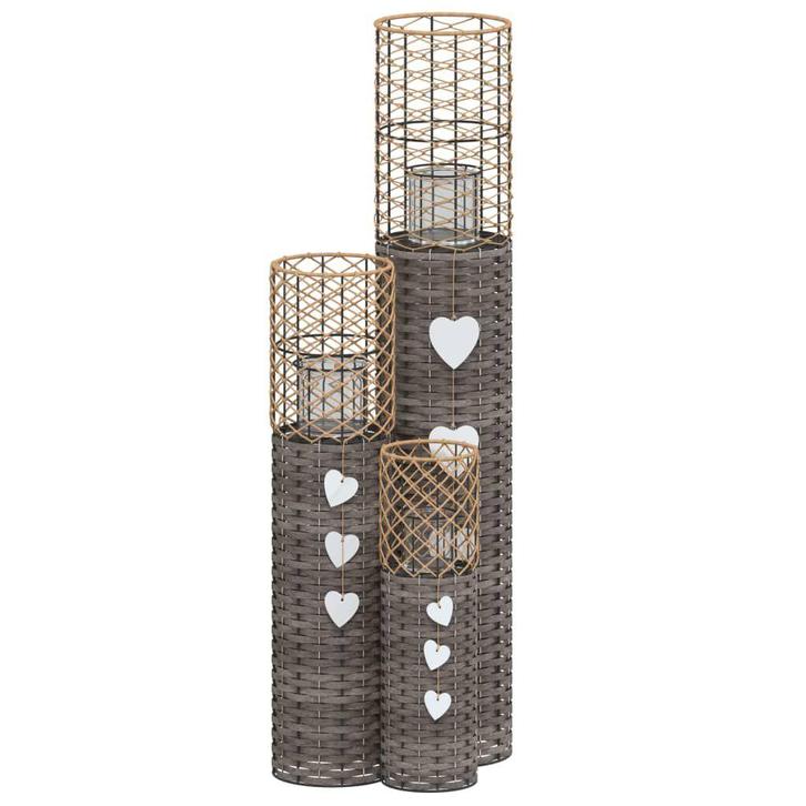 3 Kaarsenhouders Wicker | OP = OP | 55% Voordeel nu!, Maison & Meubles, Accessoires pour la Maison | Bougeoirs & Bougies, Envoi