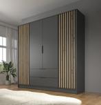 Kledingkast Eiken antraciet 206x51x200 Garderobekast, Huis en Inrichting, Kasten | Overige, Verzenden, Nieuw