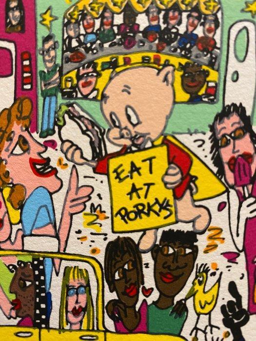 James Rizzi (1950-2011) - Eat at Porkeys, Warner Brothers, Antiek en Kunst, Kunst | Designobjecten