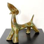 Abdoulaye Derme - sculptuur, Chien - 23 cm - Brons