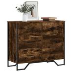 vidaXL Ladekast 91x35,5x74,5 cm bewerkt hout gerookt, Verzenden, Nieuw