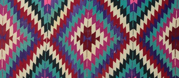 Usak - Kelim - 245 cm - 136 cm - Handgeknoopte Kilim, Antiek en Kunst, Kunst | Designobjecten