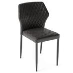 Stoel | Kunstleer/Metaal | Zwart | In-/Outdoor | Stapelbaar, Zakelijke goederen, Verzenden, Nieuw in verpakking