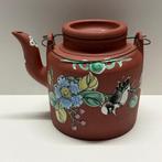 Theeservies - Yixing klei, Emaille - Emaille Reliëfdecor, Antiek en Kunst