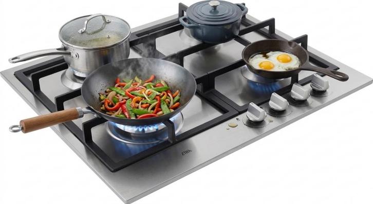 ETNA KG959RVSA Gaskookplaat – 59 cm – Wokbrander – RVS, Elektronische apparatuur, Kookplaten, Verzenden