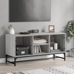 vidaXL Meuble TV avec portes en verre sonoma gris, Maison & Meubles, Armoires | Mobilier de télévision, Verzenden, Neuf