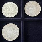 Oostenrijk. Lot of 3 silver coins: 50 Schilling 1964, 1967,, Postzegels en Munten