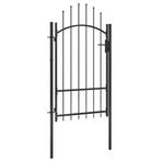 vidaXL Poort 1x2,2 m staal zwart, Tuin en Terras, Verzenden, Nieuw