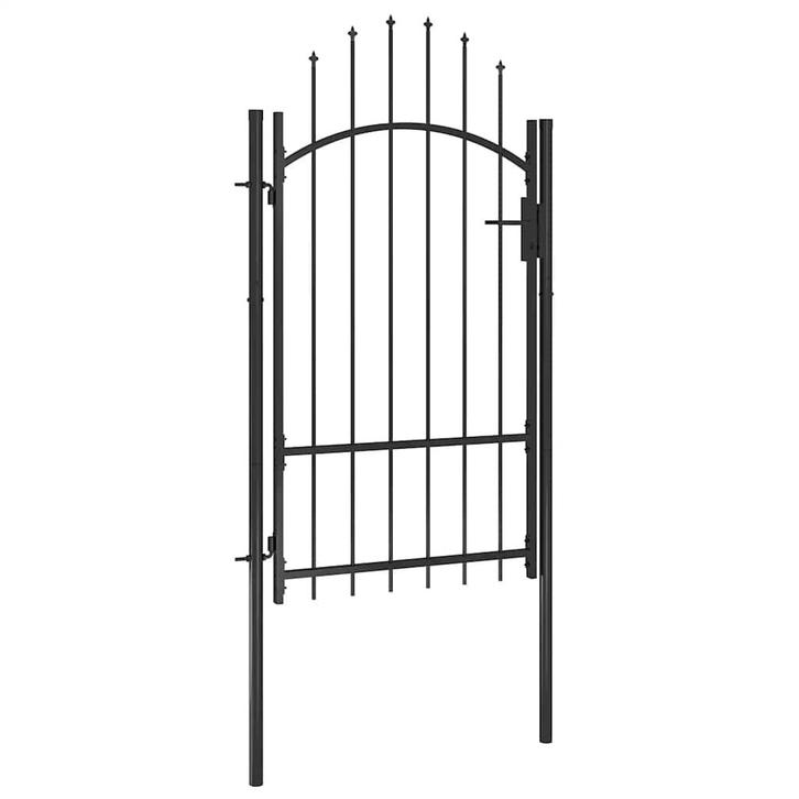 vidaXL Poort 1x2,2 m staal zwart, Tuin en Terras, Tuinpoorten, Nieuw, Verzenden
