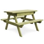 vidaXL Picknicktafel met banken 90x90x58 cm geïmpregneerd, Tuin en Terras, Tuintafels, Verzenden, Nieuw