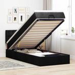vidaXL Bed met matras 100x200 cm stof zwart, Huis en Inrichting, Slaapkamer | Bedden, Verzenden, Nieuw