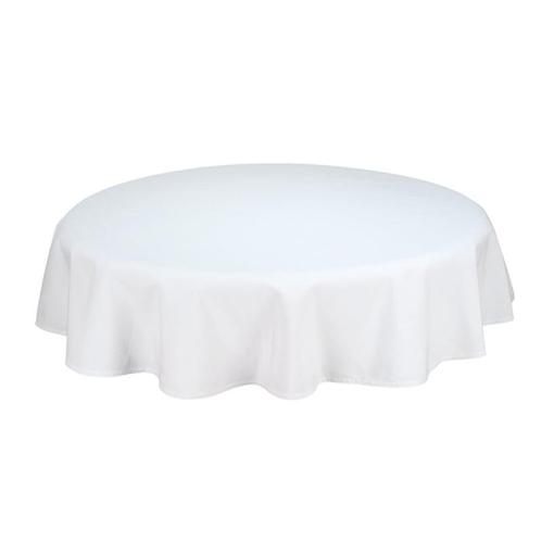 Nappe de Table Ronde White 132cm Ø - Treb SP, Maison & Meubles, Cuisine | Linge de cuisine, Envoi