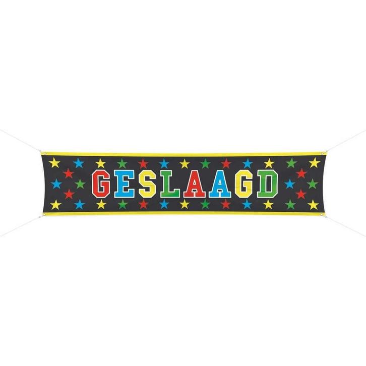 Geslaagd Vlag 1,8m, Hobby en Vrije tijd, Feestartikelen, Nieuw, Verzenden