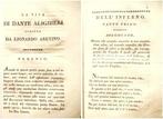 Dante, Ariosto Ludovico - Lotto di Capolavori della