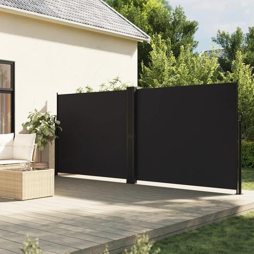 vidaXL Auvent latéral rétractable noir 160x1000 cm, Jardin & Terrasse, Parasols, Neuf, Envoi