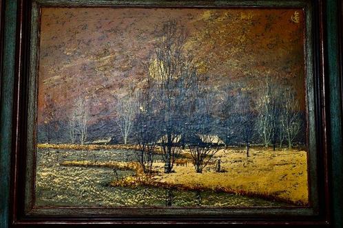 Robert Berghmans (1925-2005) - Scène de paysage au, Antiek en Kunst, Kunst | Schilderijen | Modern
